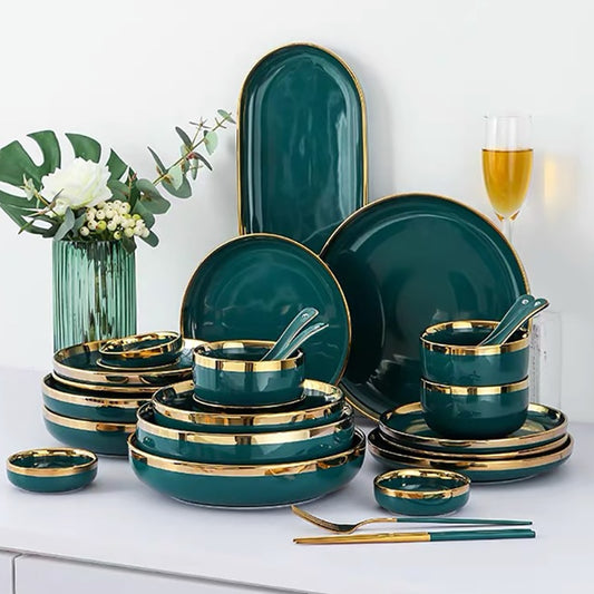 Green Dinnerware Set