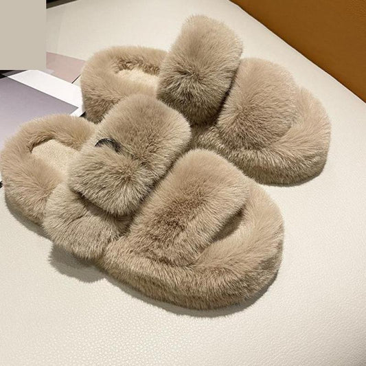 Flat Fur Slippers