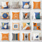 Orange Print Pillows