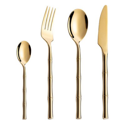 Gold Cutlery Set For 6
